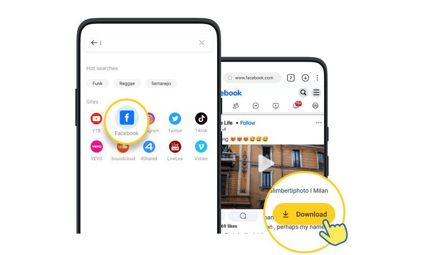 Snaptube تنزيل من فيسبوك